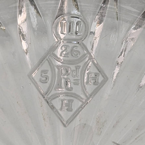 1869 British antique cut glass biscuit barrel silver plate lid